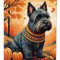 Edge Collections - 28" x 40" - Multicolor - Scottish Terrier House Decorative Sleeve Pole Flag - 1 Piece